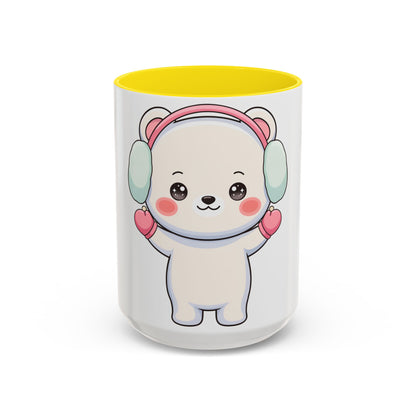 Kawaii Polar Bear Mug, Cute Winter Accent Coffee Mug