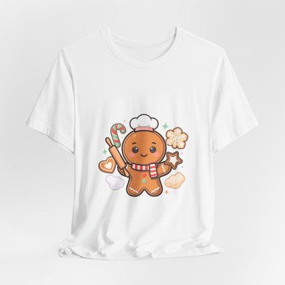 Gingerbread Baker Christmas Tee, Cute Kawaii Holiday Shirt