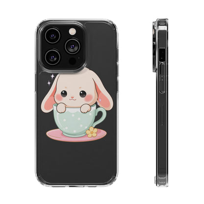 Kawaii Bunny Phone Case, Cute Teacup Rabbit