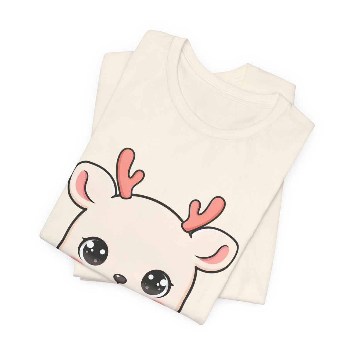 Kawaii Reindeer Christmas T-Shirt for Holiday Cheer