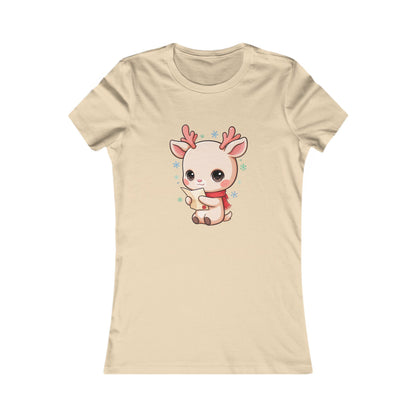 Kawaii Reindeer Christmas Women's Tee for Letter-Writing