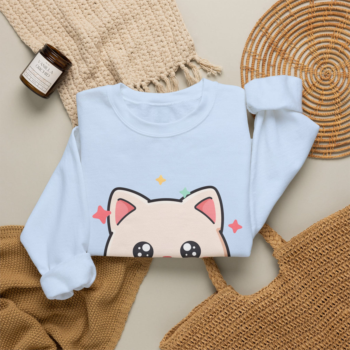 Kawaii Cat Sushi Sweatshirt for Cute Cat Lovers