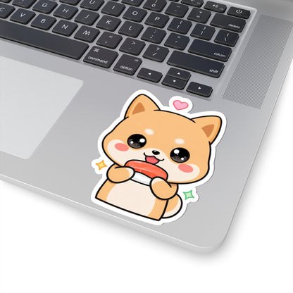 Kawaii Shiba Inu Sushi Sticker for Cute Decor