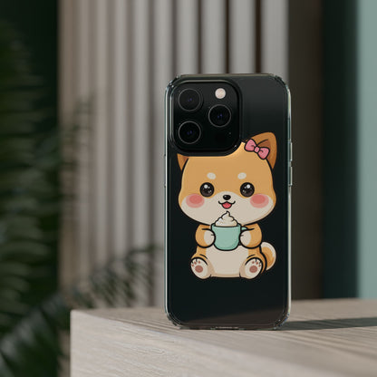 Kawaii Shiba Inu Phone Case with Latte