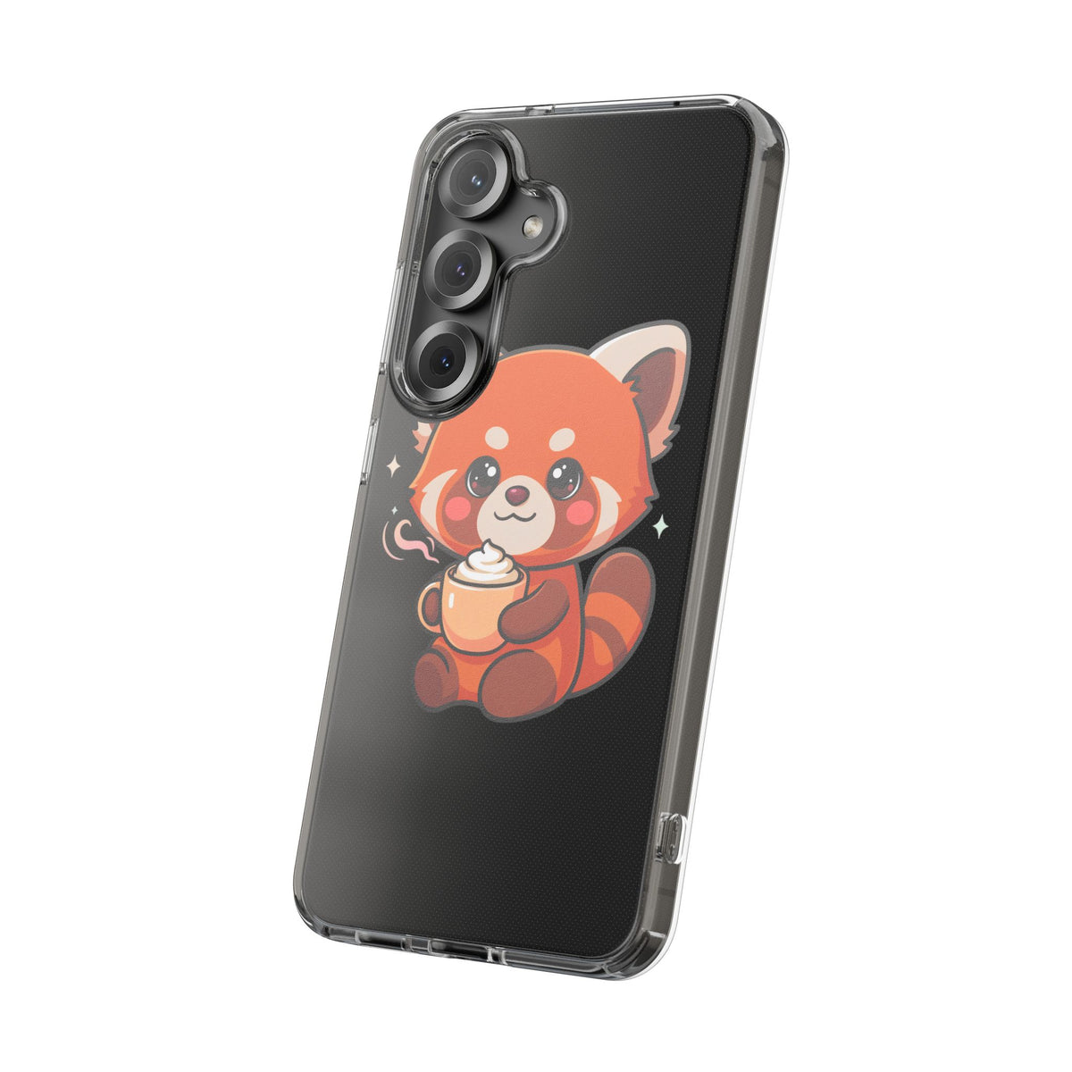 Kawaii Red Panda Phone Case with Latte