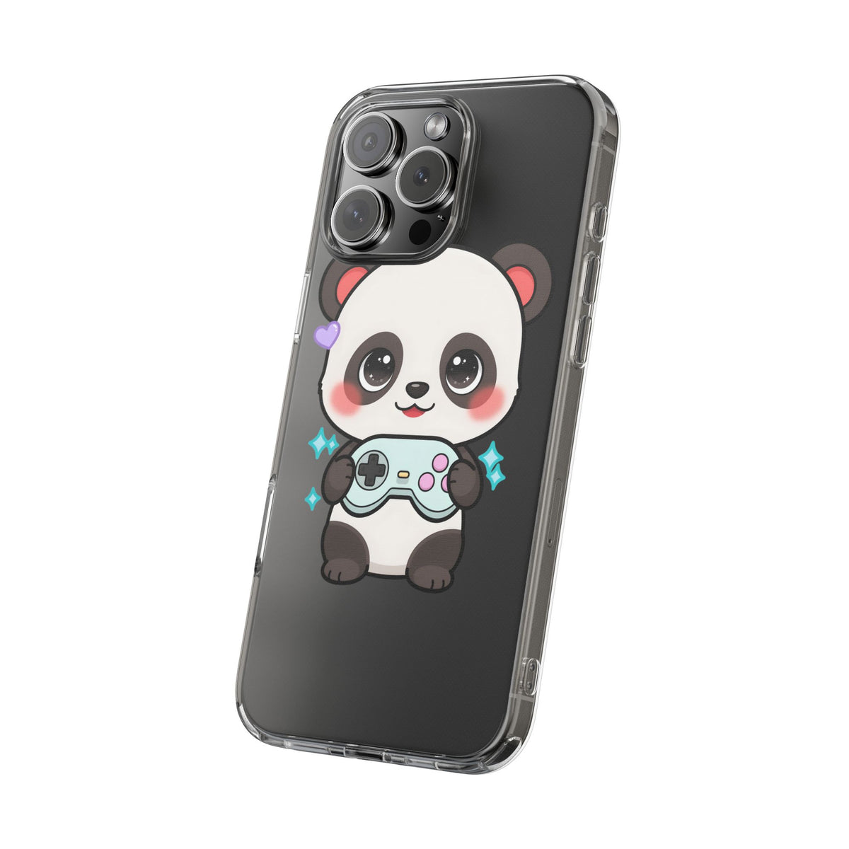 Gamer Panda Clear Impact-Resistant Phone Case
