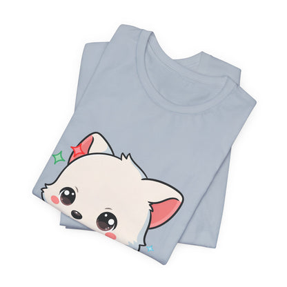 Kawaii Arctic Fox Christmas T-Shirt for Cute Holiday Fans