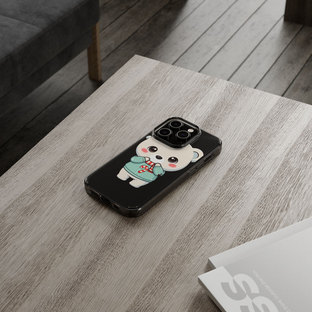 Kawaii Christmas Bear Phone Case for Holiday Season