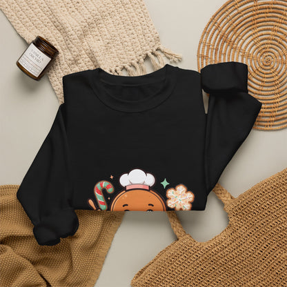 Kawaii Gingerbread Sweatshirt for Christmas Baking Fans