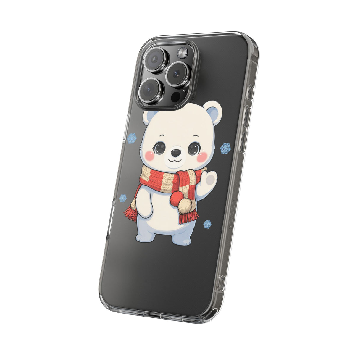 Kawaii Polar Bear Phone Case – Cozy Christmas Cub