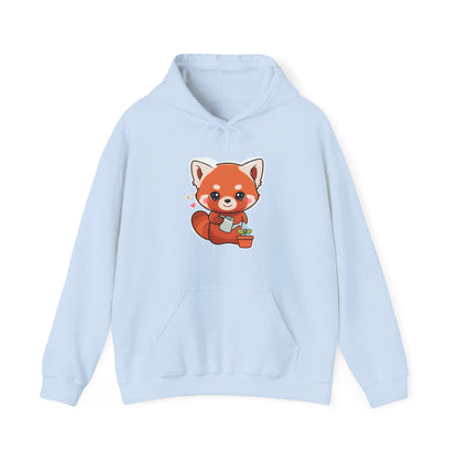 Kawaii Red Panda Hoodie for Cozy Plant Care Days