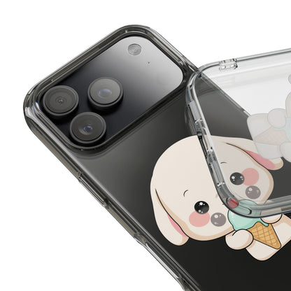 Kawaii Bunny Phone Case, Ice Cream Cutie Clear Case