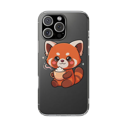 Kawaii Red Panda Phone Case with Latte