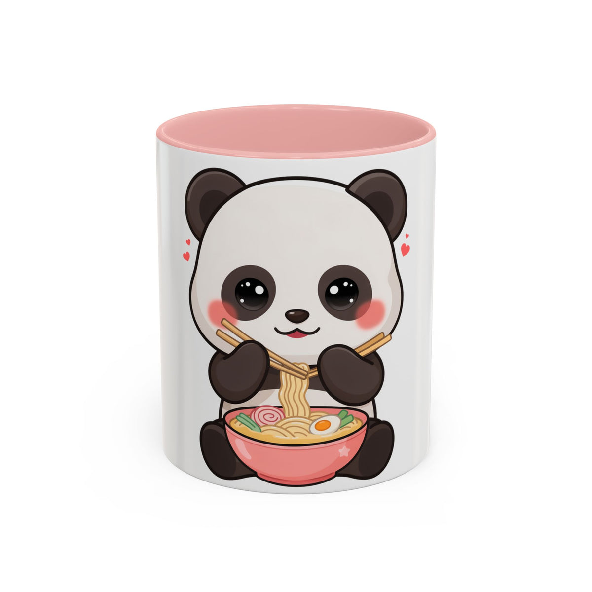 Kawaii Panda Ramen Mug, Cute Accent Coffee Mug
