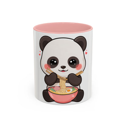 Kawaii Panda Ramen Mug, Cute Accent Coffee Mug