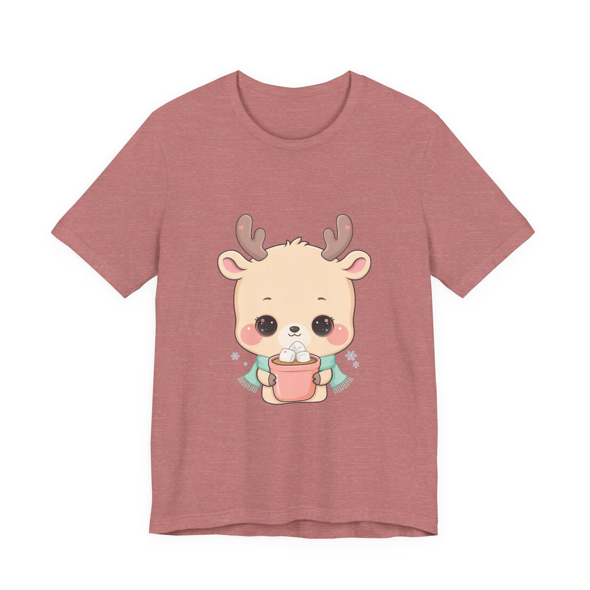 Kawaii Reindeer T-Shirt for Cozy Cocoa Season