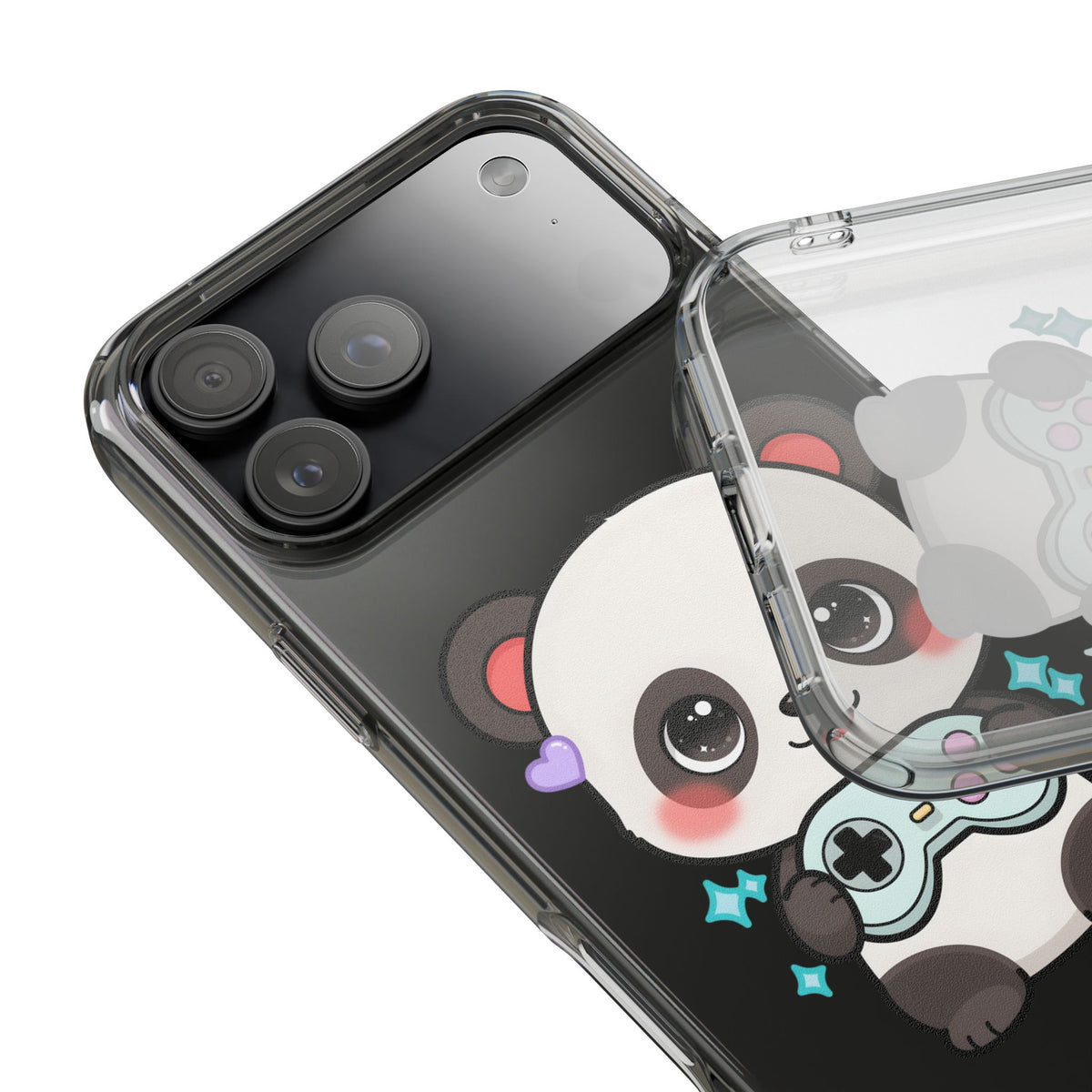 Gamer Panda Clear Impact-Resistant Phone Case