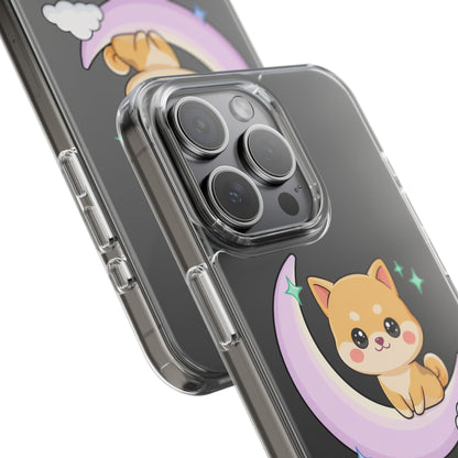Kawaii Shiba Inu Phone Case – Crescent Moon Cutie