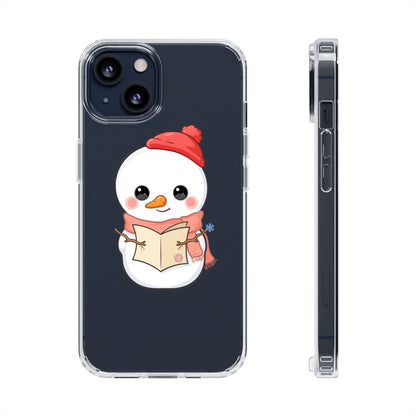 Kawaii Snowman Phone Case Reading to Santa