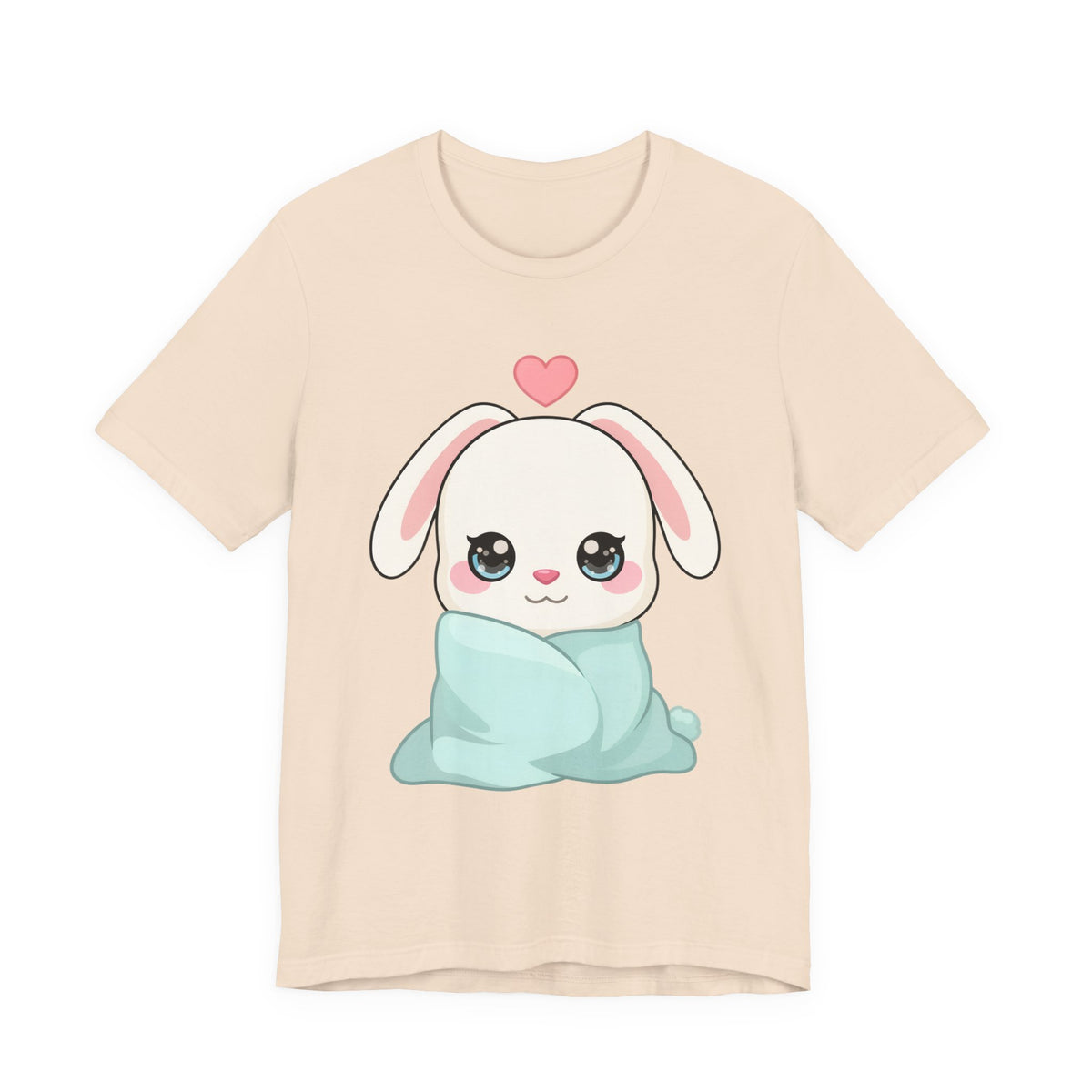 Cozy Bunny T-Shirt, Kawaii Blanket Bunny Tee