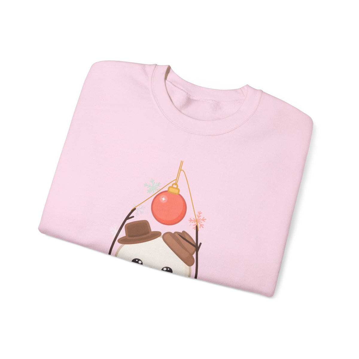 Cute Snowman Christmas Sweatshirt, Kawaii Holiday Crewneck