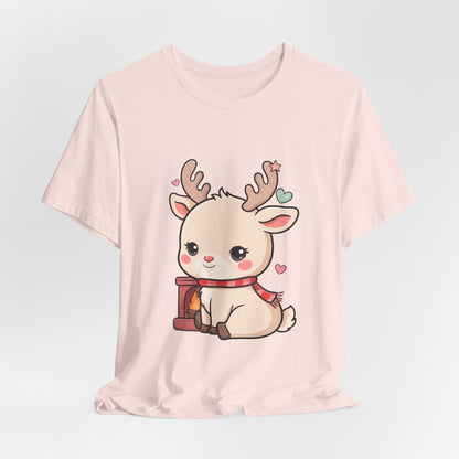 Kawaii Reindeer T-Shirt for Cozy Christmas Fans