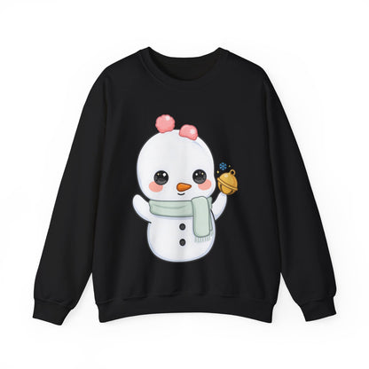 Kawaii Snowman Sweatshirt, Cute Winter Crewneck