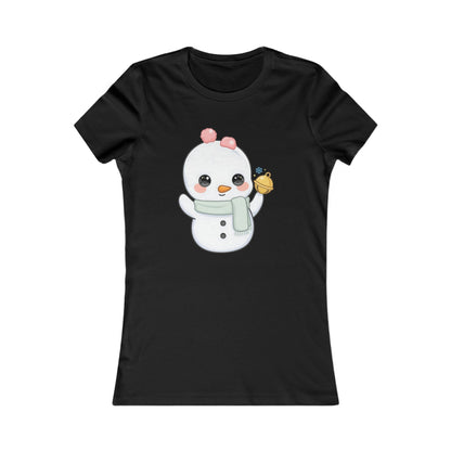 Kawaii Snowman Women's Tee for Cozy Holiday Cheer