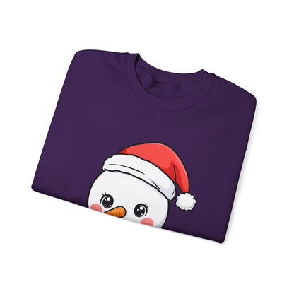 Kawaii Snowman Christmas Sweatshirt, Cute Holiday Gift