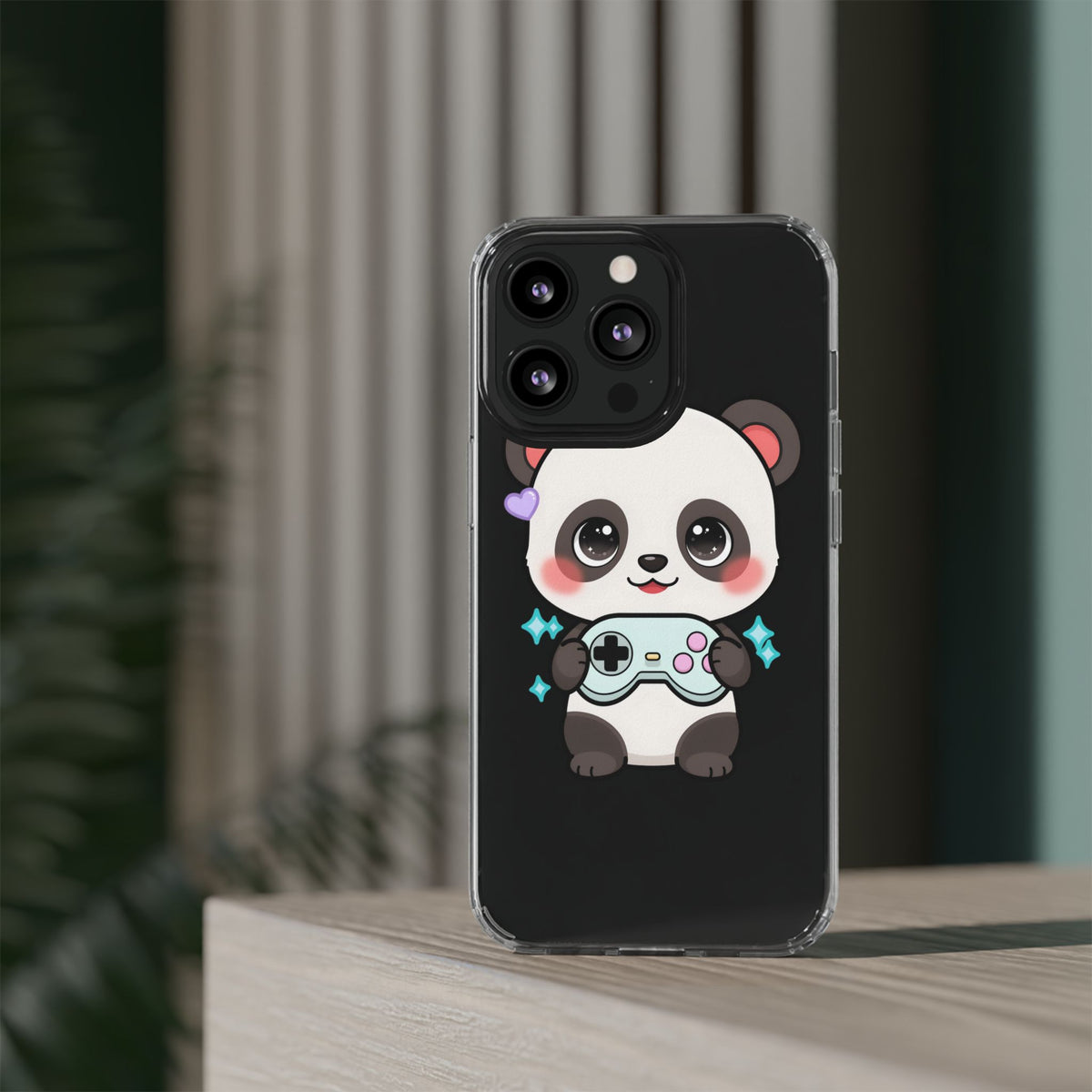 Gamer Panda Clear Impact-Resistant Phone Case