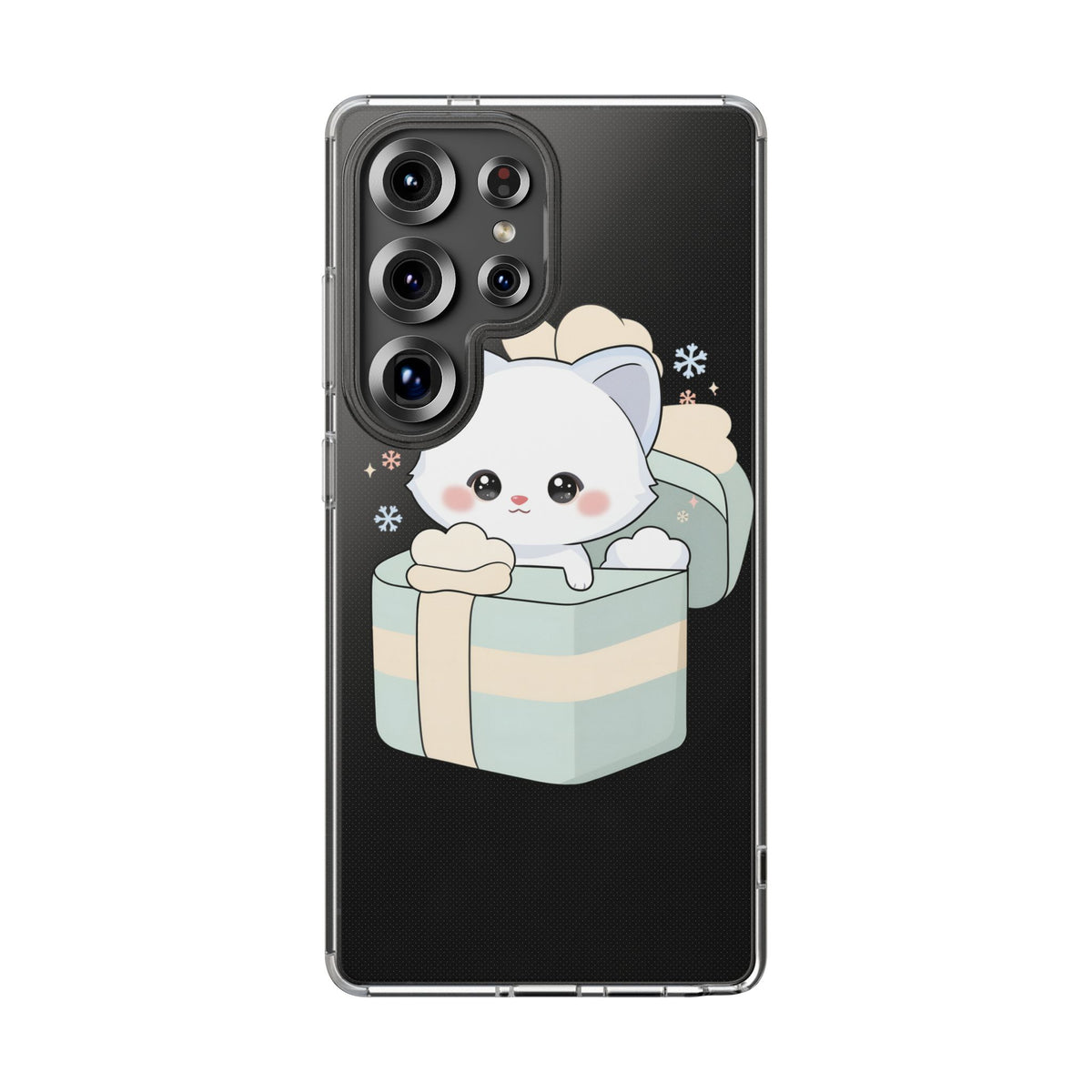 Kawaii Arctic Fox Clear Impact-Resistant Phone Case