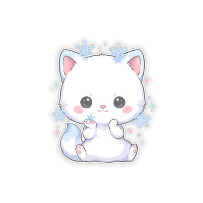 Arctic Fox Sticker, Cute Winter Gift for Fox Lovers