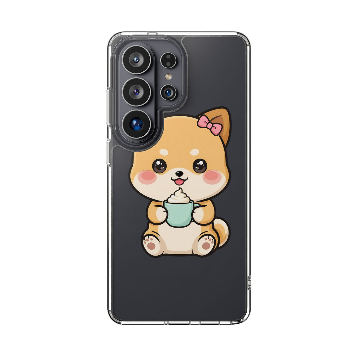 Kawaii Shiba Inu Phone Case with Latte