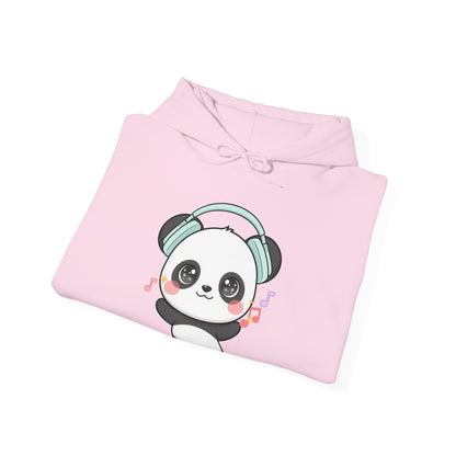 Kawaii Panda Hoodie, Cute Music Lover Sweatshirt