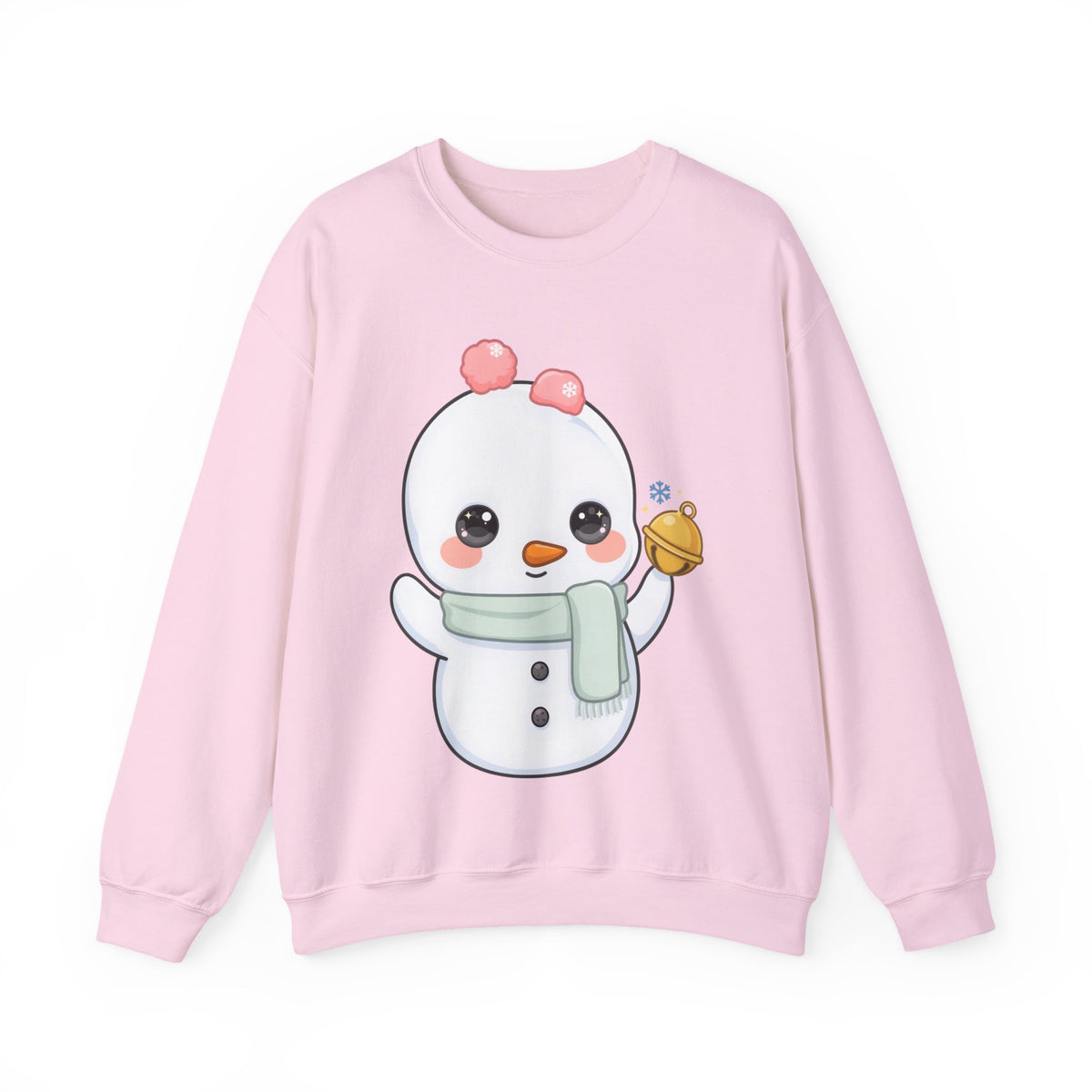 Kawaii Snowman Sweatshirt, Cute Winter Crewneck