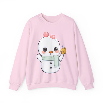 Kawaii Snowman Sweatshirt, Cute Winter Crewneck