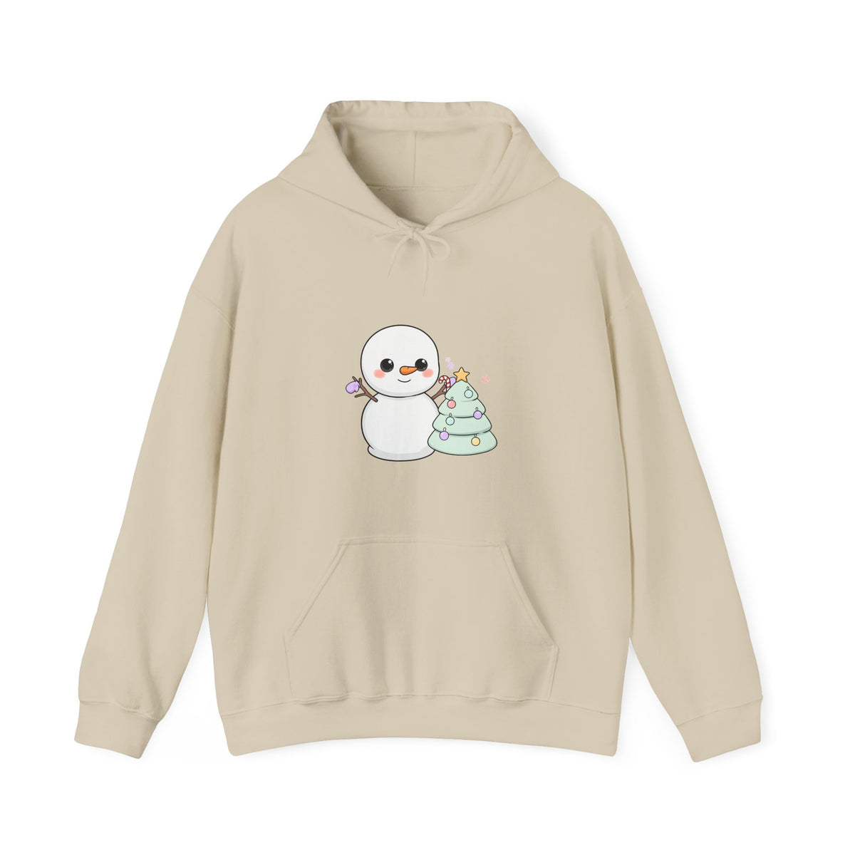 Kawaii Christmas Snowman Hoodie for Cute Holiday Cheer