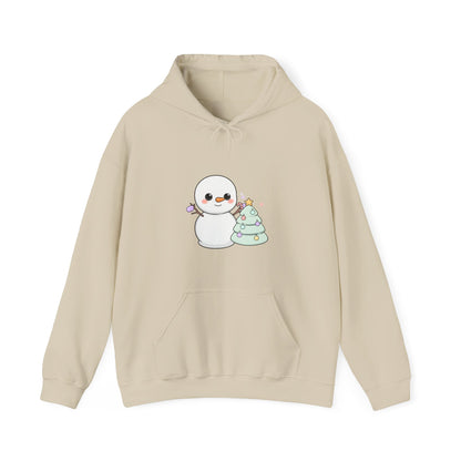 Kawaii Christmas Snowman Hoodie for Cute Holiday Cheer