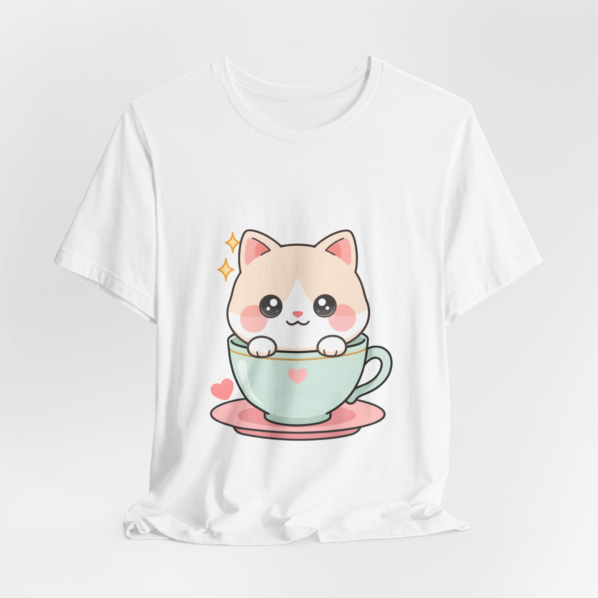 Kawaii Cat T-Shirt for Cute Cat and Chibi Art Fans