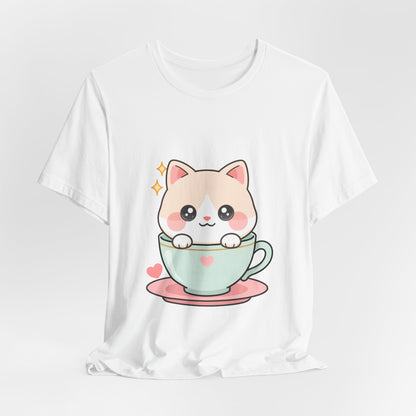 Kawaii Cat T-Shirt for Cute Cat and Chibi Art Fans
