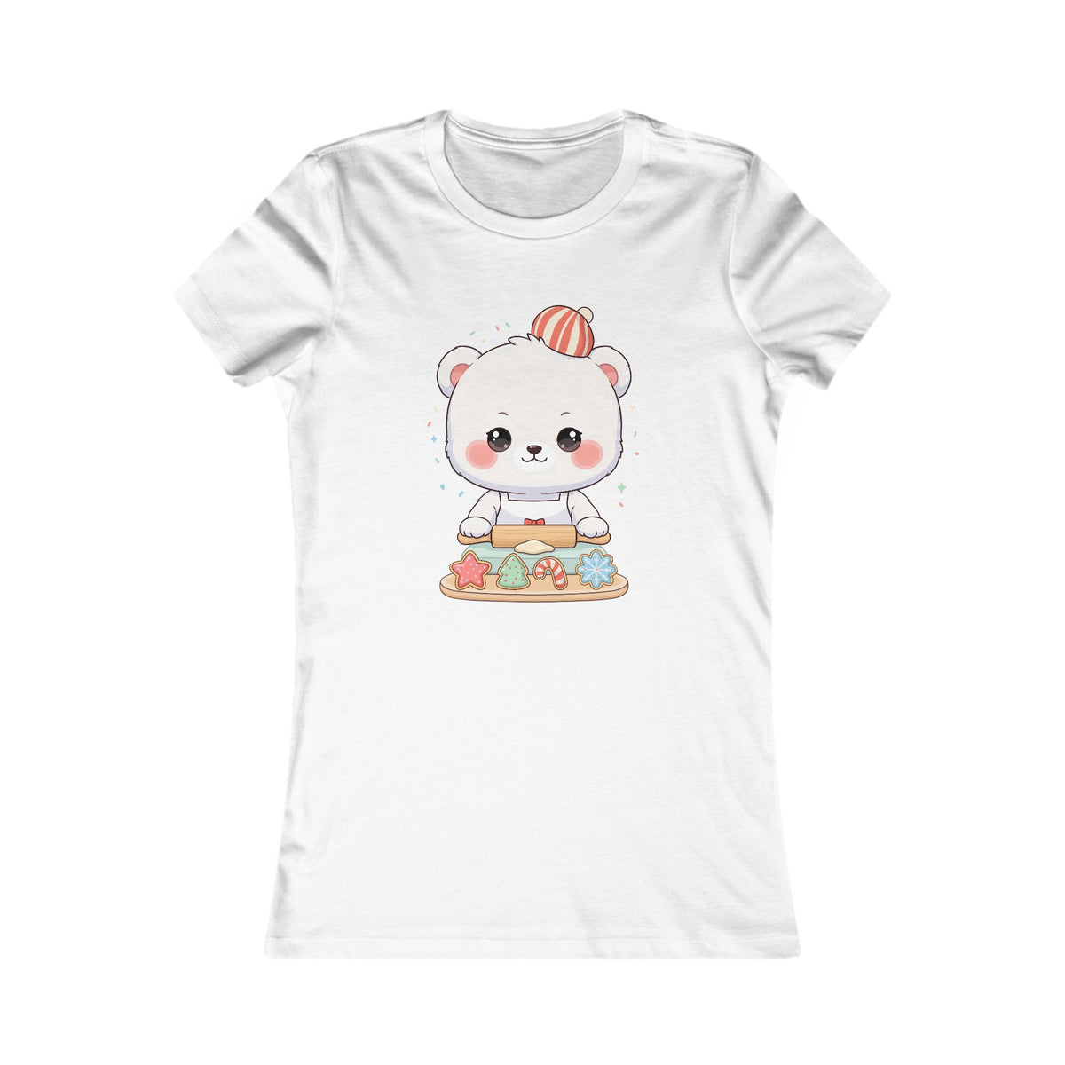 Christmas Polar Bear Tee for Kawaii Holiday Fans