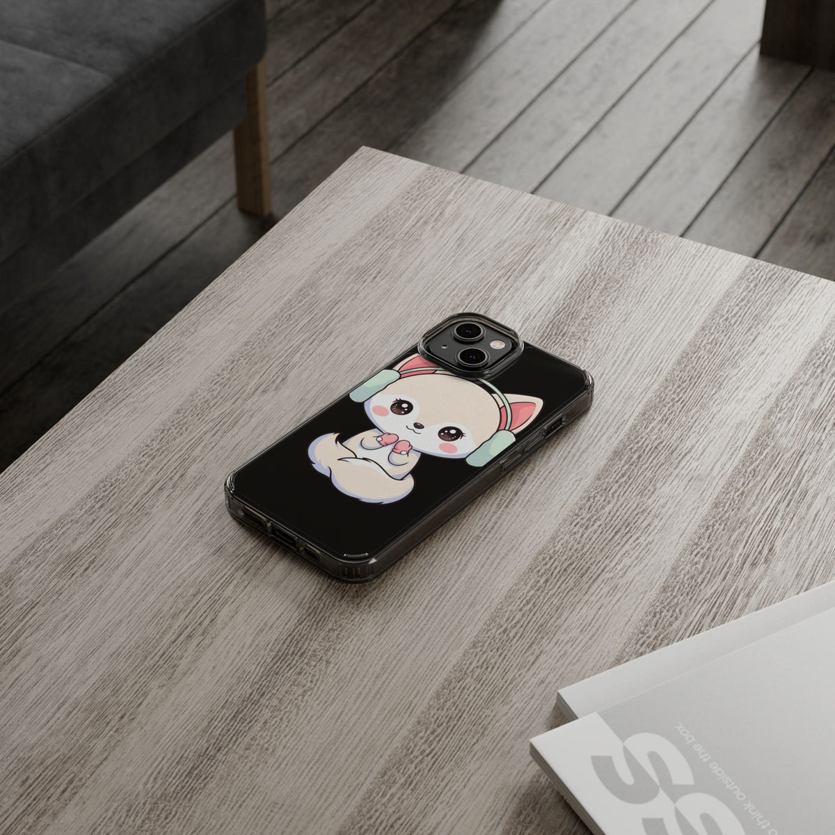 Kawaii Arctic Fox Phone Case – Cozy Winter Cutie
