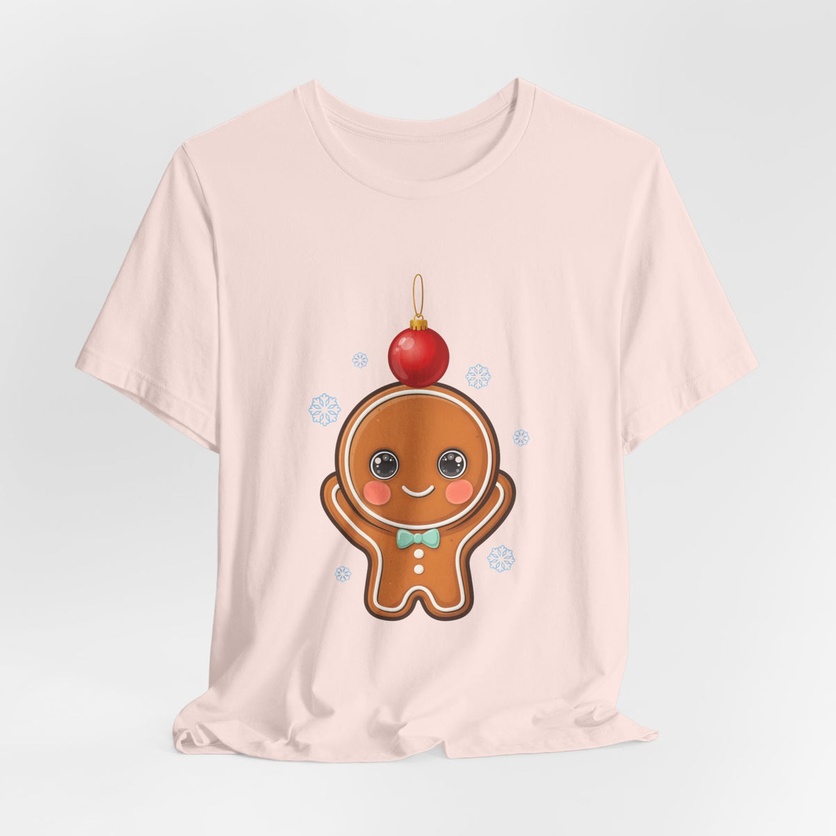 Kawaii Gingerbread Christmas Tee, Cute Holiday Unisex Shirt