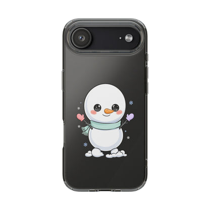 Kawaii Snowman Clear Impact-Resistant Case