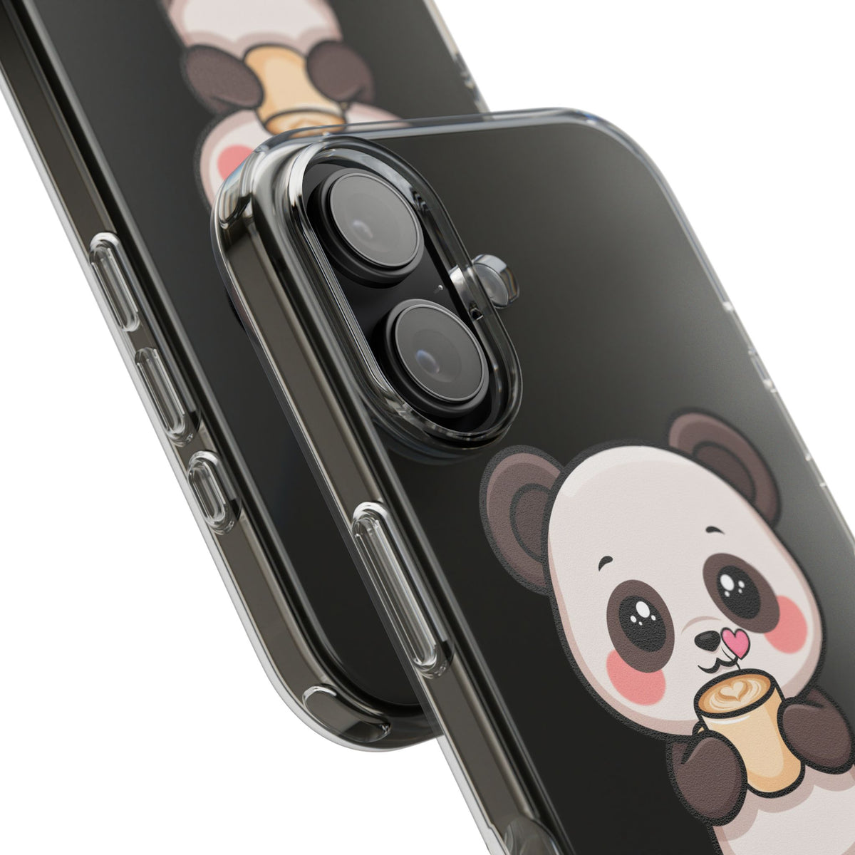 Kawaii Panda Latte Clear Impact-Resistant Case