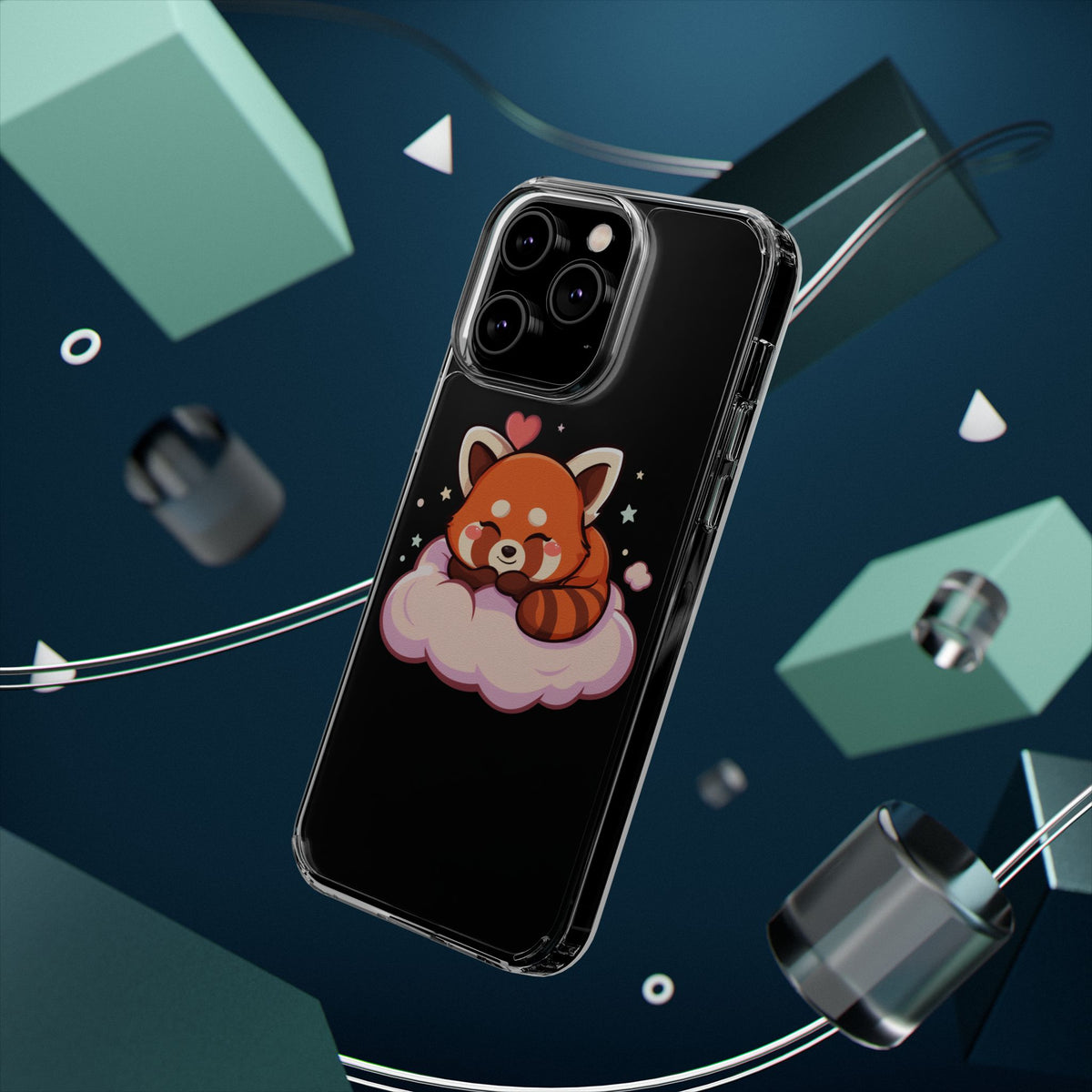 Cute Red Panda Phone Case, Dreamy Kawaii Cloud Art