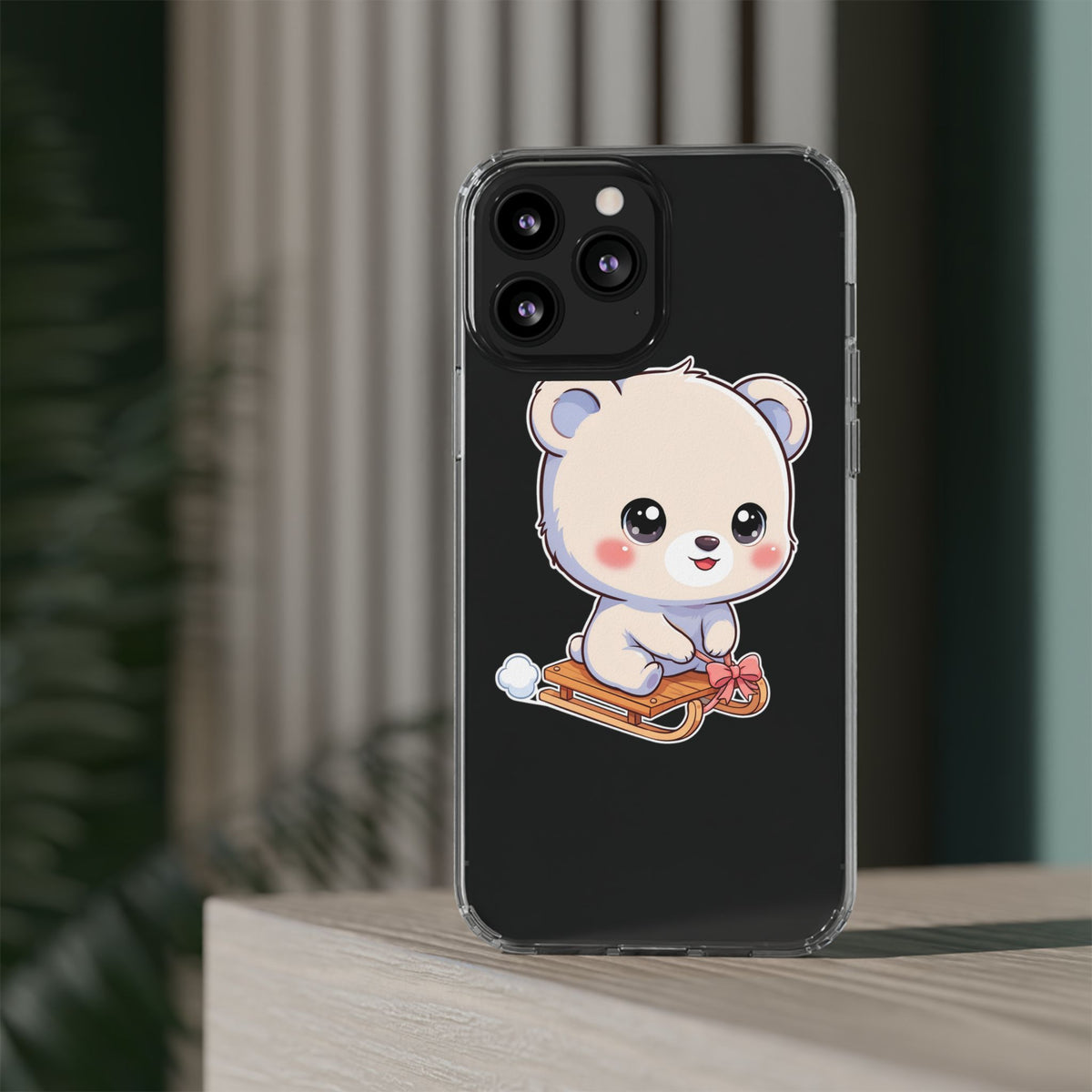 Kawaii Polar Bear Phone Case, Cute Winter Gift