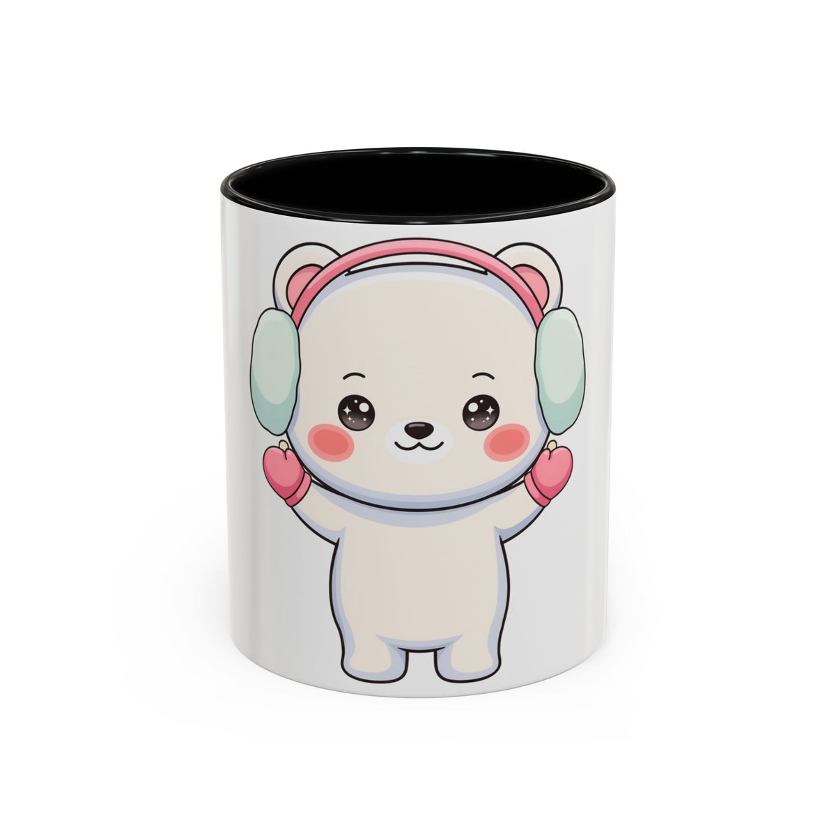 Kawaii Polar Bear Mug, Cute Winter Accent Coffee Mug