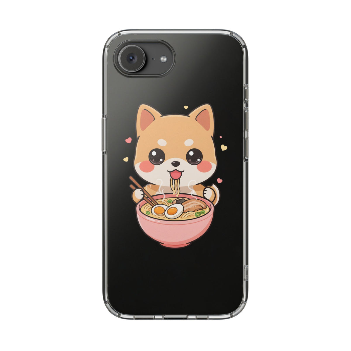 Kawaii Shiba Inu Ramen Clear Impact-Resistant Case