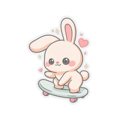 Kawaii Bunny Skateboard Sticker for Laptop and Journal